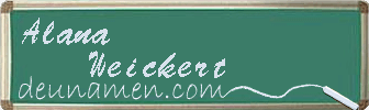 Alana Weickert Visitenkarte